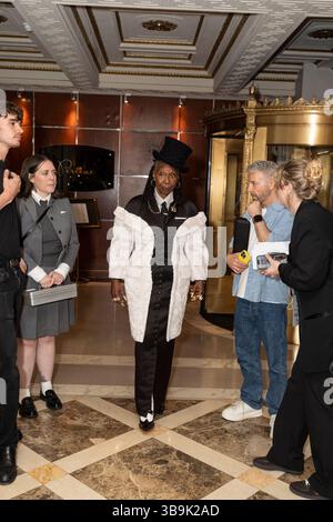 New York - May 5, 2025: Whoopi Goldberg wearing dress by Thom Browne ...