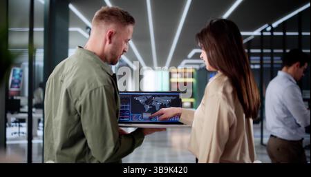 Analyzing Data And Creating Graphs For A Business Marketing Strategy. Stock Photo