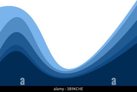 Blue Abstract Wave Background Vector Illustration Stock Vector