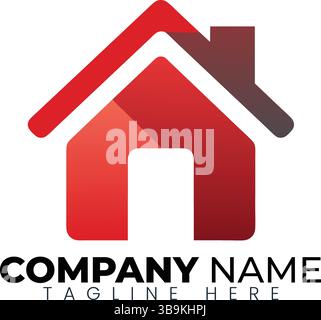 Abstract House Vector Logo for Real Estate, Construction, or Home Services Stock Vector