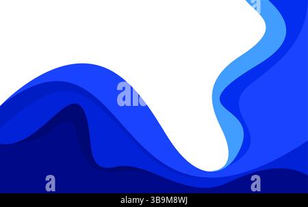 Papercut Waves Abstract Background Vector Stock Vector