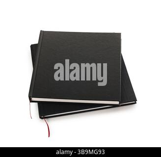 Two stylish hardcover notebooks isolated on white Stock Photo