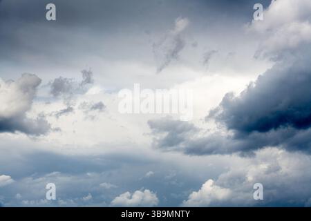 High resolution sky photo with dark storm clouds; photo take in the Golan Heights in northern Israel Stock Photo