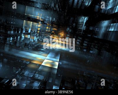 Abstract structure of blocks - digitally generated 3d illustration ...