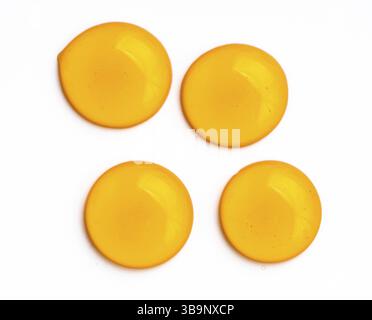 Honey drops. Honey for design elements. Abstract pattern from honey drops. Isolated on white with clipping path. Can use for design or text Stock Photo