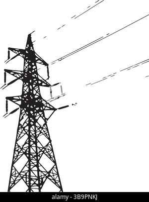 Diverse Collection of Transmission Tower Designs Electricity Pylons Power Grid Infrastructure Energy Stock Vector