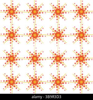 Seamless pattern with a variety of circles and curly lines united ; Seamless pattern with mandalas. Vintage decorative elements. Stock Vector