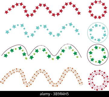 Colorful Pattern of brush lines Stock Vector