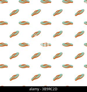 Flip flop seamless pattern. Stock Vector