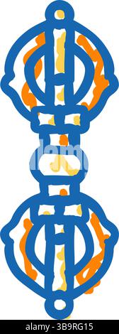 vajra dorje buddhism icon doodle illustration Stock Vector Image & Art ...