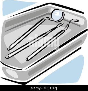 Dentistry isometric icon with various tools for dental treatment 3d vector illustration Stock Vector