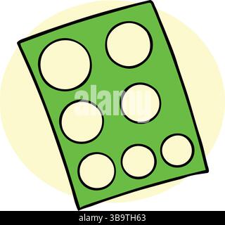 An abstract vector illustration shows a flat icon of stencil for architect in cartoon style Stock Vector