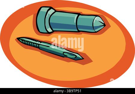 Set of realistic metal fastening items screws bolts nuts nails isolated on background vector illustration Stock Vector