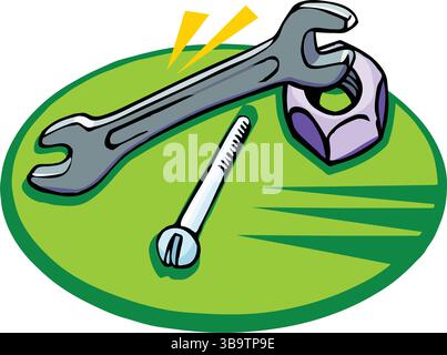 Repair tools background with construction and carpenter instruments vector illustration Stock Vector
