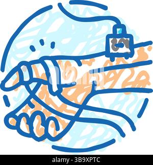 emg procedure neurologist color icon vector illustration Stock Vector ...