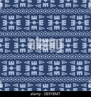 Polynesian Hawaiian Tapa Ethnic Seamless Pattern Stock Vector