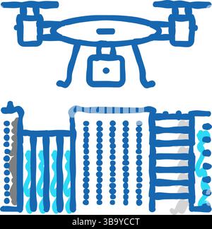 drone mapping color icon vector illustration Stock Vector Image & Art ...
