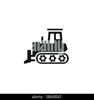 Bulldozer Icon Stock Vector