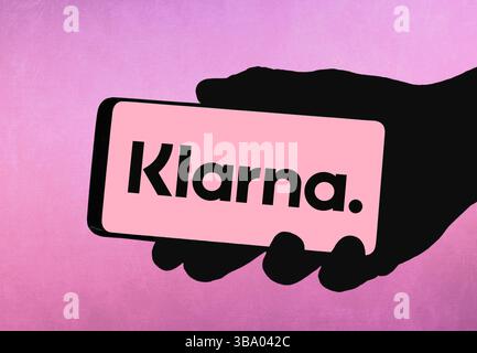 Klarna - buy now pay later financial service Stock Photo