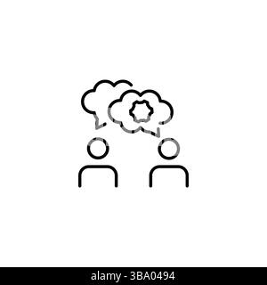 Brainstorm Icon – Idea Generation and Collaboration Symbol Stock Vector