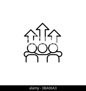 Growth Icon – Team and Development Concept Stock Vector