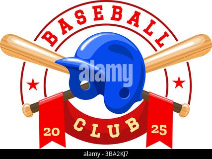 Colorful baseball club emblem Stock Vector