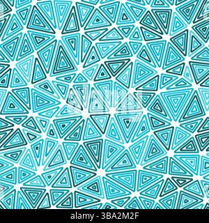 Triangles pattern geometric design. Multiple repeated inner triangles. Medium shape size. Monotone colored style. Seamless pattern. Stock Vector