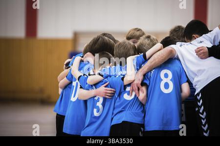 Handball team spirit symbol before game starts Stock Photo