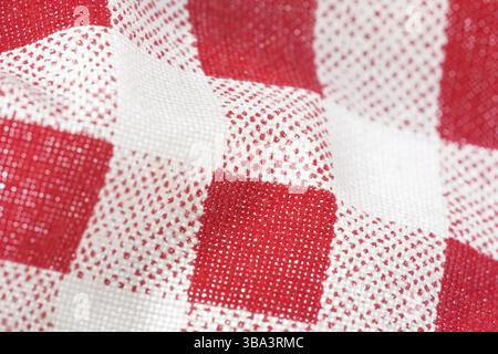 Red and white gingham pattern cloth, macro close up detail, Liptovsky Hradok, Slovakia, Europe Stock Photo