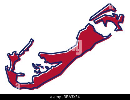 Bermuda Symbols, Map of Bermuda Stock Photo - Alamy