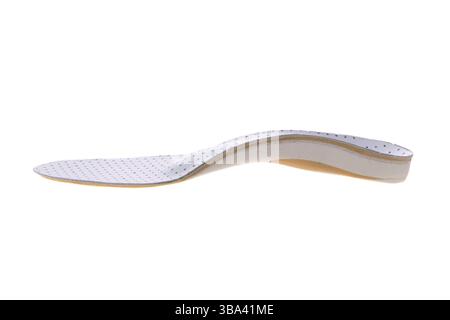 Orthotics on a white background. Insert in shoes to support the foot Stock Photo
