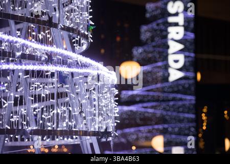 More london Christmas decorations and lights Stock Photo