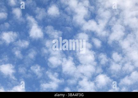 Autumn sky with small fluffy sky, Podbanske, Slovakia, Europe Stock Photo