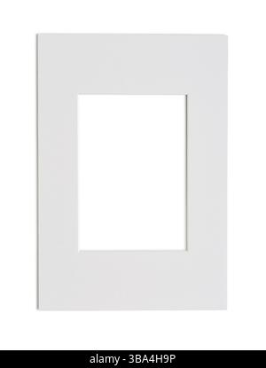 White Photo Mat,  front view isolated on white background Stock Photo
