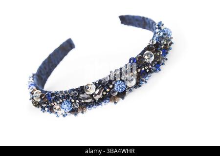 One blue jewelry headbands for female hair Stock Photo