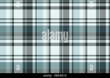 Elegant teal and gray plaid pattern.  Perfect for textile design, website backgrounds, or fashion projects. Stock Vector