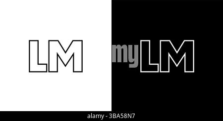 Trendy letter L and M, LM logo design template. Minimal monogram initial based logotype for company identity. Stock Vector