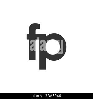FP creative geometric initial based modern and minimal logo. Letter f p trendy fonts. Universal professional elegant techno vector design. Stock Vector