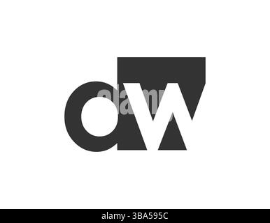 DW creative geometric initial based modern and minimal logo. Letter d w trendy fonts. Universal professional elegant techno vector design. Stock Vector