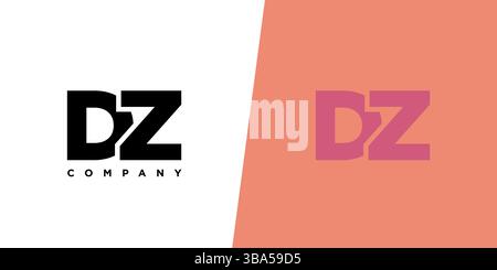 Trendy letter D and Z, DZ logo design template. Minimal monogram initial based logotype for company identity. Stock Vector