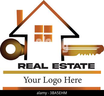 Real Estate, Property & Construction Logo Design – Modern Architecture, Building & Realtor Branding Icons Stock Vector