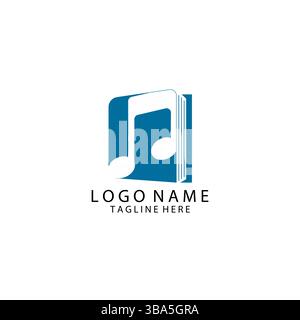 music book logo design vector Stock Vector
