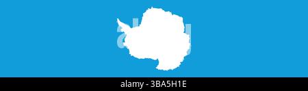 Flag of Antarctica. Antarctica flag long banner digital vector illustration. Stock Vector