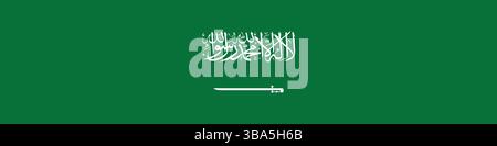 Flag of Saudi Arabia. Saudi Arabia flag long banner digital vector illustration. Stock Vector