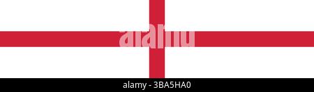 Flag of England. England flag long banner digital vector illustration. Stock Vector