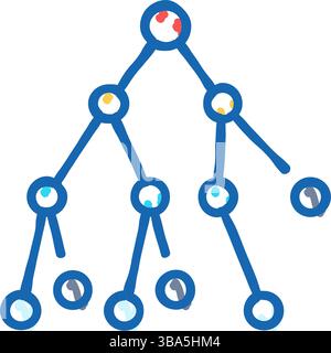 binary search algorithm color icon vector illustration Stock Vector ...