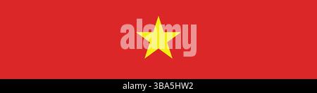 Flag of Vietnam. Vietnam flag long banner digital vector illustration. Stock Vector