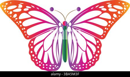 Decorative Butterfly vector with transparent background. Elegant Colorful Butterfly Sketch. Minimalist Line Art Design Featuring Artistic Insects art. Stock Vector