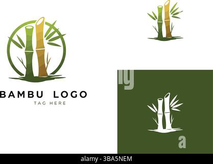 Bamboo Logo Design: Eco-Friendly Branding Concept Stock Vector