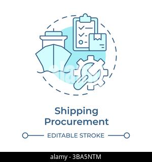Shipping procurement soft blue concept icon Stock Vector